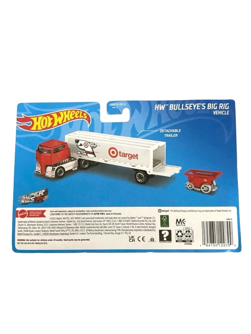 Hot Wheels Big Rig Truck Trailer Bullseye Target